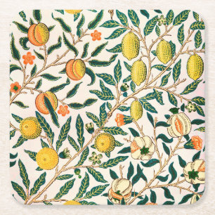 Dessous-de-verre Carré En Papier William Morris Fruit Grenade Vintage