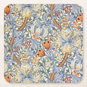 Dessous-de-verre Carré En Papier William Morris Gold Lily Victorian Wallpaper