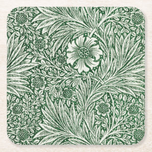 Dessous-de-verre Carré En Papier william morris marigold vert floral fleur