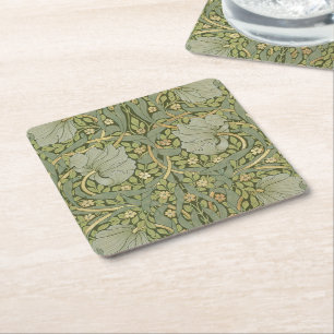 Dessous-de-verre Carré En Papier William Morris Motif Vintage Pimpernel