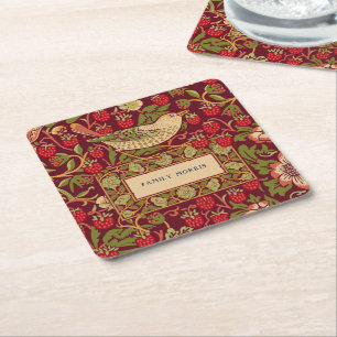Dessous-de-verre Carré En Papier William Morris Strawberry Thief Papier Carré Côte