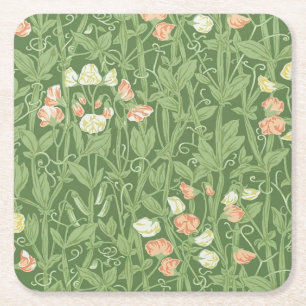 Dessous-de-verre Carré En Papier William Morris Sweet Pea Floral Design