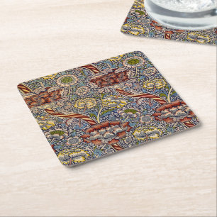 Dessous-de-verre Carré En Papier William Morris Wandle Anglais Floral Damask Design