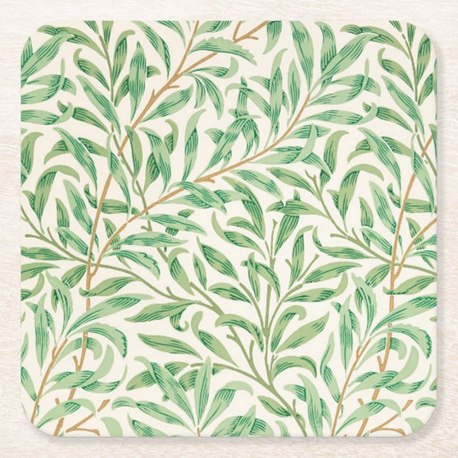 Dessous-de-verre Carré En Papier Willow Bough William Morris Motif (Devant)