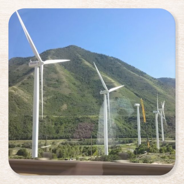 Dessous-de-verre Carré En Papier Windmill (Devant)