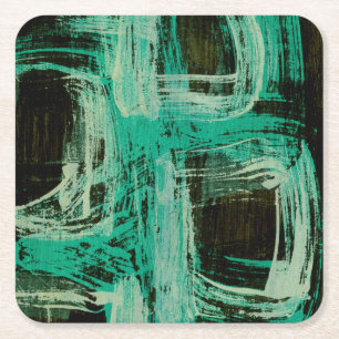 Dessous-de-verre Carré En Papier Windows bleu vert I