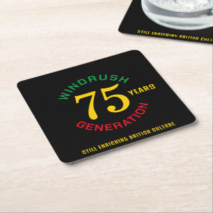 Dessous-de-verre Carré En Papier Windrush 75e anniversaire