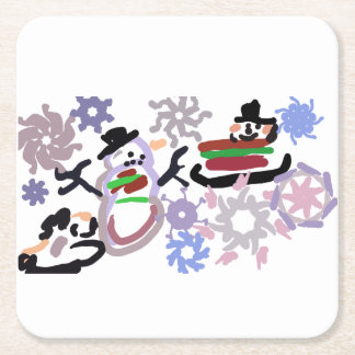 Dessous-de-verre Carré En Papier Winter play