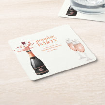 Woman's Funny Popping Champagne 40th Birthday