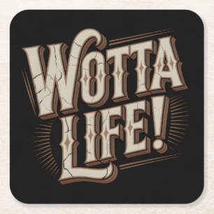 Dessous-de-verre Carré En Papier Wotta Life Coasters