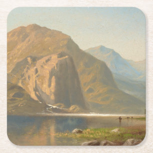 Dessous-de-verre Carré En Papier Yosemite Paysage Majestic par Albert Bierstadt