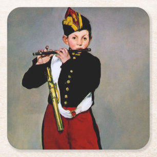 Dessous-de-verre Carré En Papier Young Flutist, The Fifer, Edouard Manet, 1866