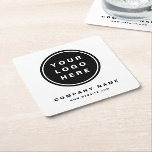 Dessous-de-verre Carré En Papier Your Business Logo Promoteur Business Company