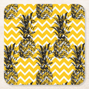 Dessous-de-verre Carré En Papier Zigzags d'ananas