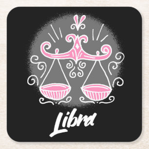 Dessous-de-verre Carré En Papier Zodiac Libra