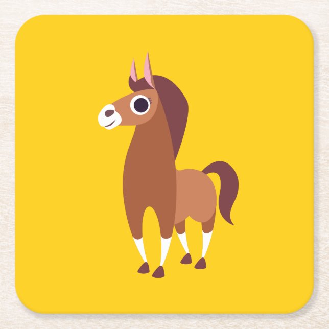 Dessous-de-verre Carré En Papier Zora le cheval (Devant)