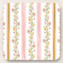 Dessous de verre Carré en plastique dur en or rose