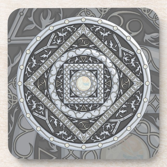Dessous de verre carré mandala Cancer (Devant)