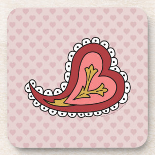 Dessous de verre Carré Paisley Heart