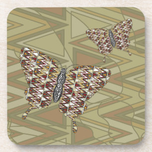 Dessous de verre carré Papillon africain