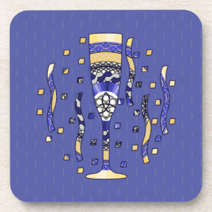 Dessous de verre carré pour le toast du Nouvel An