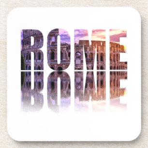 Dessous-de-verre Carré souvenir du texte de Rome