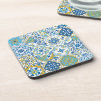 Carreaux d'azulejo en bleu et jaune