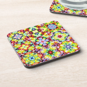 Dessous-de-verre Carrelage méditerranéen, Carreaux d'encre d'alcool