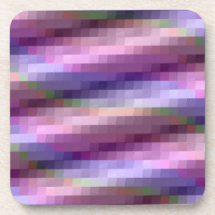 Dessous-de-verre Carrés abstraits en violet, rose et bleu