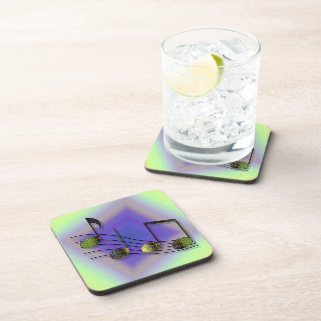 Dessous de verre carrés de notes de Dubstep (Côté Droit)