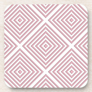 Dessous-de-verre Carrés géométriques roses