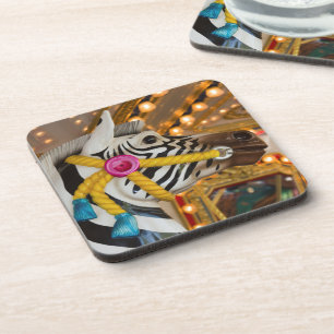 Dessous-de-verre Carrousel Joyeux-Go-Round Ride Zebra Horse
