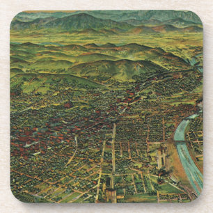 Dessous-de-verre Carte ancienne de Los Angeles, Californie et riviè