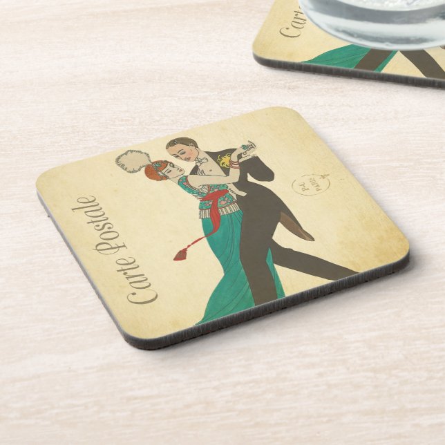 Dessous-de-verre Carte Beverage Postale Coaster (Côté gauche)