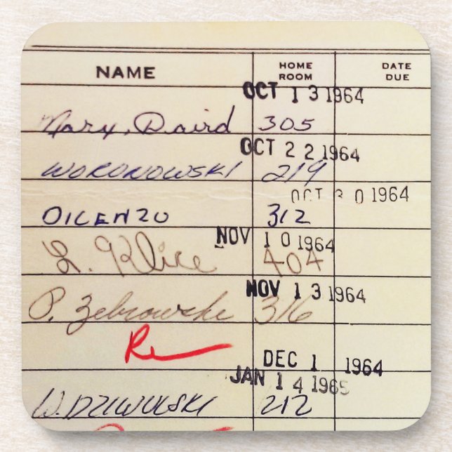 Dessous-de-verre Carte de bibliothèque 23322 (Devant)