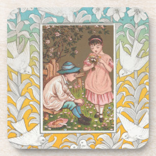 Dessous-de-verre Carte de la Saint-Valentin de l'ère victorienne, 1