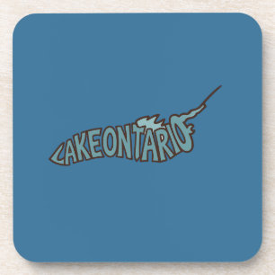Dessous-de-verre Carte de Lake Ontario en turquoise en forme de let