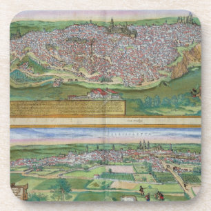 Dessous-de-verre Carte de Toledo et de Valladolid, de 'Civitates
