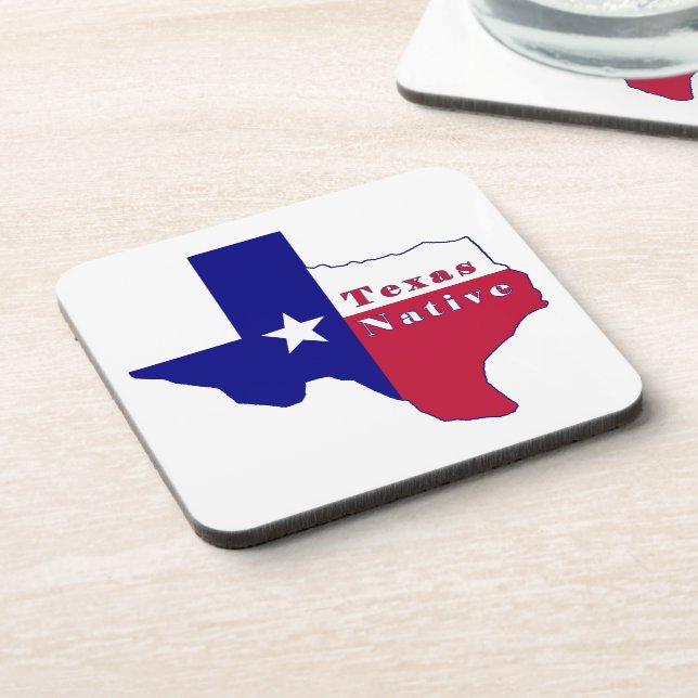 Dessous-de-verre Carte des drapeaux autochtones du Texas (Côté gauche)