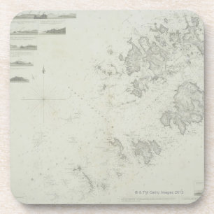 Dessous-de-verre Carte des îles de Scilly en Grande-Bretagne