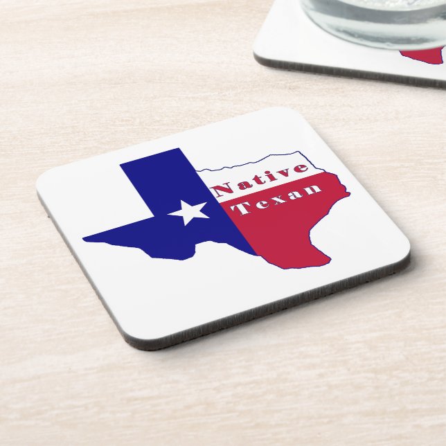 Dessous-de-verre Carte du drapeau texan natif (Côté gauche)