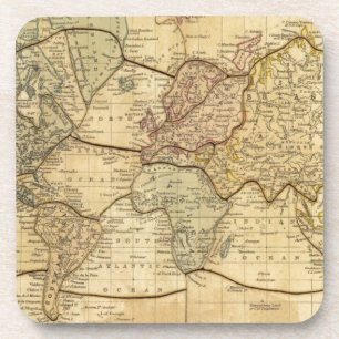 Dessous-de-verre Carte du monde sur la projection des Mercators