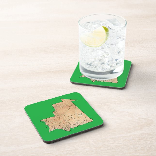 Dessous de verre Carte Mauritanie (Côté Droit)