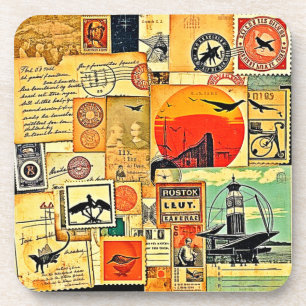 Dessous-de-verre Carte postale Vintage voyage