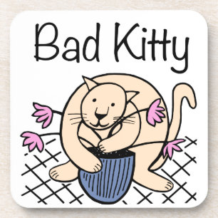 Dessous-de-verre Cartoon de chat coquin