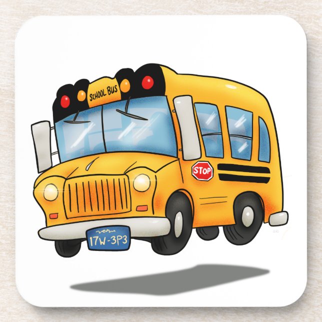 Dessous-de-verre Cartoon School Bus (Devant)