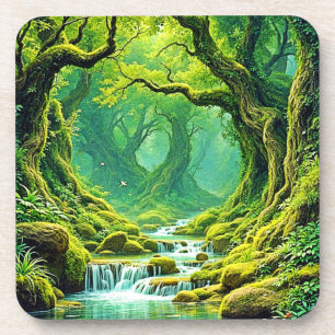 Dessous-de-verre Cascade de la jungle luxuriante Bliss