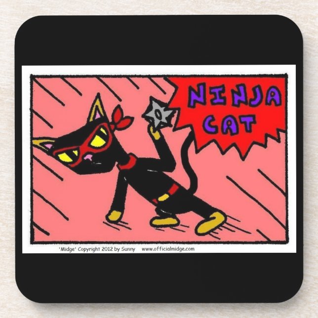 Dessous de verre CAT Mel NINJA - Set 6 (Devant)
