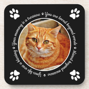Dessous-de-verre Cat Memorial Empreintes de pattes Photo Beverage C