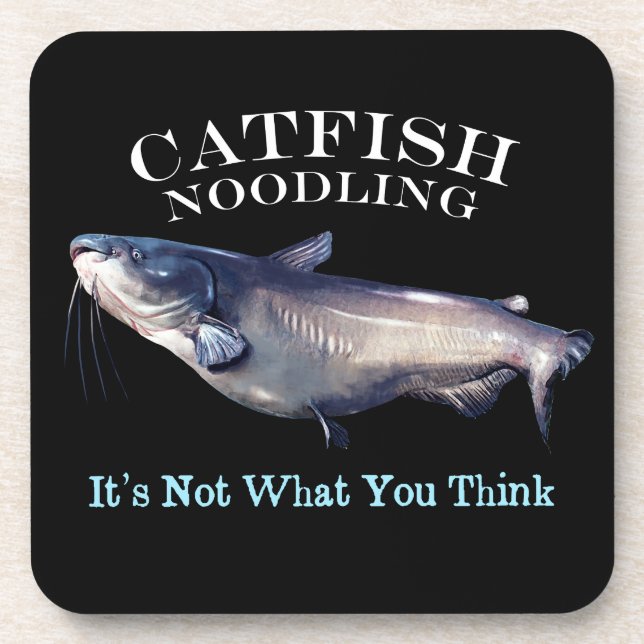 Dessous-de-verre Catfish Noodling Ce n'est pas ce que vous pensez (Devant)